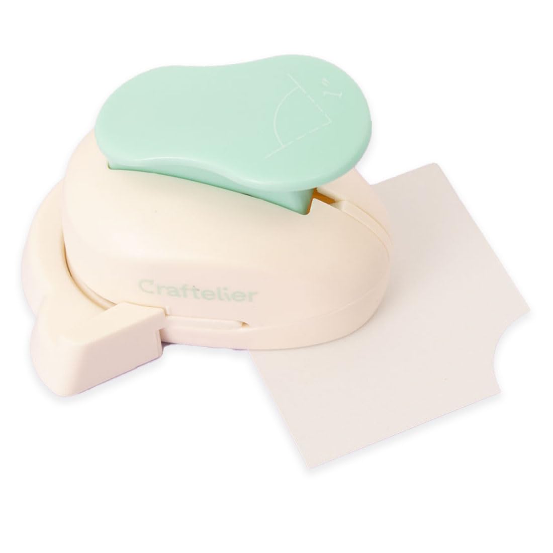Craftelier - Pressure Lever Stub Corner Punch for Curves on Papers and Cardstock | Special for Scrapbooking and Crafts | Shape Size: 25mm Diameter (1")
