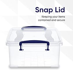 Superio Storage Bins with Lids- Clear Boxes for