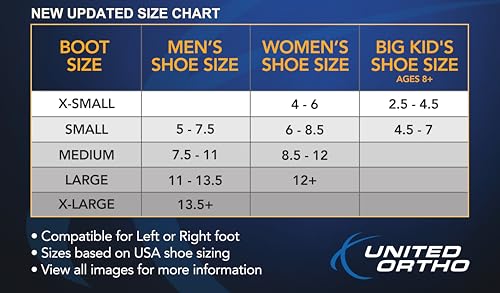 United Ortho Air Cam Walker Fracture Boot, Medium, Black