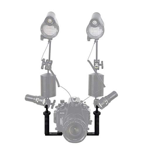 Mcoplus Aluminum Underwater Tray, Double Handled Base Diving Camera Tray for Underwater Camera Housing& Light System