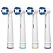 4 Replacement Toothbrush Heads Compatible Precision Clean Brush Heads for Braun Oral B Professional Care 500 600 1000 2000 2500 3000 5000 7000 and More Vitality Pro Smart Genius Electric Toothbrushes