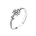 Sterling Silver Christian Vintage Rings Religious Statement Toe Ring Open Wedding Band for Women Girls Men