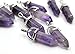 ALEXCRAFT Wholesale Natural Amethyst Crystal Pendant 10 PCS Hexagonal Healing Reiki Quartz Stones Bulk for Jewelry Making