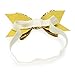 Baby Girls Glitter Sequins Hairband Bow Headband Hair Accessories(Gold)