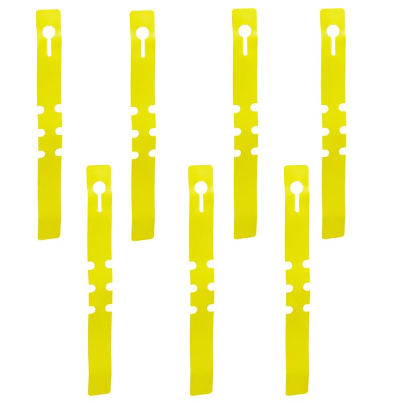 100Pcs Plant Labels, Yellow Plastic Adjustable Tree Hanging Labels Wrap Around Garden Plant Markers Name Tag for Seed Vegetable Flower Potted Plants Gardening, 2x21cm