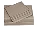 HC Collection Pillow Cases Standard Size/Queen Size Set of 2- Microfiber, Extra Soft Pillowcases - Easy Care & Machine Washable - Taupe