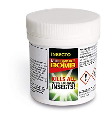 INSECTO MIDI SMOKE BOMB INSECTICIDE INSECT FLEA FLY WASP TREATMENT FUMIGATOR 2PK