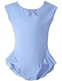 MdnMd Ballerina Outfit Leotard Raglan Cap Sleeve by (Tag 120 - Age 4-6, Blue)
