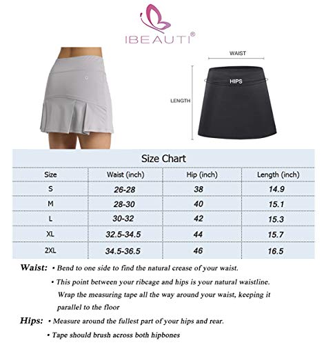 image for Ibeauti Womens Back Pleated Athletic Tennis Golf Skorts Skirts with 3 