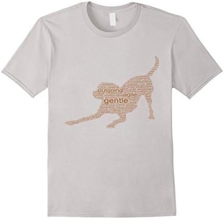 Mens Labrador Retriever Word Cloud Shirt Medium Silver