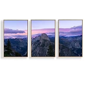 Canvas Wall Art for Living Room, Bedroom Mountain Framed Canvas Prints for Home Decoration Ready to Hang - 16"x24"x3 Panels