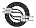 Kirlin Cable AP-403PR-06/BK - 6 Feet - Dual RCA to Dual 1/4-Inch Patch Cable