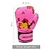 BreaDeep 6oz Kids Boxing Gloves,PU Leather Children Junior Sparring MMA Kickboxing Training Gloves,Age 3-10 Years (Pink)