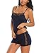 Avidlove Women Sleepwear Lace Pajamas Set Shorts Nightwear Camisole Short Sets Navy Blue Small