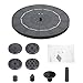 HEYSTOP Solar Fountain Pump, 3.0W Circle Solar Water Pump Floating Fountain Built-in Battery, with 6 Nozzles, for Bird Bath, Fish Tank, Pond or Garden Decoration