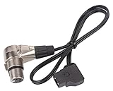 SOONWELL 1.5ft D-Tap Male to 4-Pin XLR Female Right Angle Elbow Adapter Power Cable for DSLR Camcorder