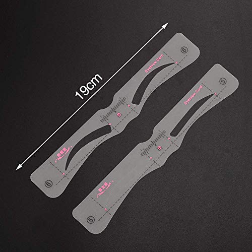 JASSINS 12 Models Eyebrow Stencil Guide Card Multiple Shapes Eyebrow Template DIY Shaping Makeup Tools