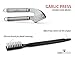 Chef 's Character Professional Stainless Steel Garlic Press and Brush Set
