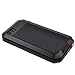 iPhone 5C Case,Gorilla Glass Luxury Aluminum Alloy Protective Metal Extreme Shockproof Military Bumper Heavy Duty Cover Shell Case Skin Protector for Apple iPhone 5C (Black)