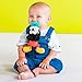 Bright Starts Disney Baby Cozy Coo Soothing BPA-Free Pacifier with Plush Toy - Mickey Mouse, Ages Newborn +