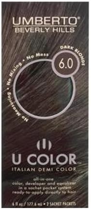 Umberto Beverly Hills U Color Hair Color - #6Dark Blonde Kit (Pack of 2)