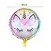 Unicorn Balloons Birthday Party Decorations - Pack of 6, Unicorn Party Supplies Large Rainbow Mylar Balloon for Unicorn Theme Bday Party Decor, First Birthday Party for Girls