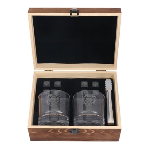The Memory Company Officially Licensed Giftable Team Glass Set with Cubes, Chic…