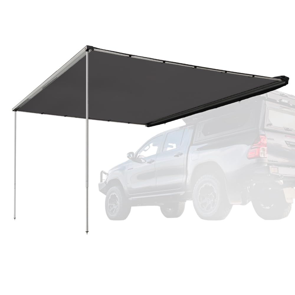Photo 1 of ***NO MOUNTING BRACKETS**************SanHima Vehicle Awning 8.2ft x 10ft - Roof Rack Pull Out Side Awning 82ft² Sun Shade UPF50+ Weatherproof for Camping Car SUV Truck Van