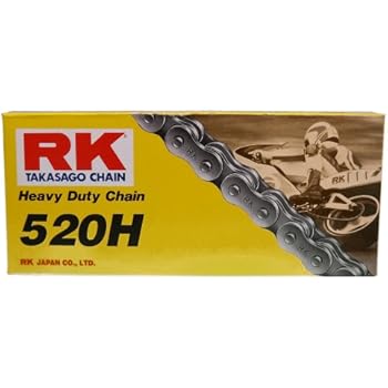 RK Racing Chain M520HD-120 (520 Series) 120-Links Standard Non O-Ring Chain with Connecting Link