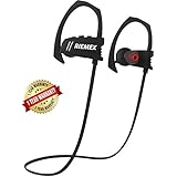 Riemex Bluetooth Earphones 4.1 - Wireless Headphones with Mic Sports - Deep Bass - Noise Cancelling Earbuds, IPX5 Waterproof Headset for Running &amp; Gym, Iphone and Android, Stereo Sound, Secure Fit