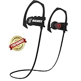 Riemex Bluetooth Earphones 4.1 - Wireless Headphones with Mic Sports - Deep Bass - Noise Cancelling Earbuds, IPX5 Waterproof Headset for Running & Gym, Iphone and Android, Stereo Sound, Secure Fit