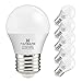 hansang E26 Appliance Light Bulb, 2700K Warm White, 60 Watt Equivalent Small Light Bulb, E26 LED Bulb for Ceiling Fan, A15 Light Bulb, 600lm 120V, CRI85+, Eye Protection, 120V, Non-Dimmable 6 Pack