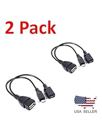 [2 Pack] Cable adaptador de puerto USB OTG para Fire TV 3 o (2nd gen) Fire Stick   Compatible también con la mayoría de los teléfonos Android