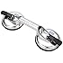 Glass Suction Cups Lifter, High Performance Heavy Duty Aluminum Double Vacuum Handle Glasses Tile Lifter Puller Gripper Plate/Pad for lifting moving large glass/repairing laminate floor gap fixer