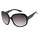 Duco Polarized Sunglasses for Women UV Protection Retro Designer Vintage Cateye Sunglasses DC1223 (Black Frame Gray Lens)