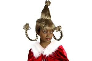 ROORUZ My Costume Wigs Cindy Lou Who (Blonde) Whoville Grinch Dr Suess One Size Fits All Halloween Christmas Dress Up Durable Braids