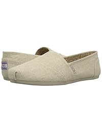 Skechers Bobs al 100% con tela de algodón de pato de mujer plush-best deseos Ballet Flat