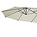 Outsunny 15' Double-Sided Outdoor Patio Market Umbrella with Air Vents - Cream White
