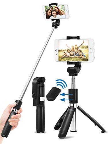 Kizen Selfie Stick Monopod with Integrated Tripod & Wireless Remote Shutter. Extendable Wireless Selfie Stick. for Apple iPhone 6