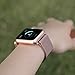 Walcase for Apple Watch Band, Fully Magnetic Clasp Mesh Milanese Loop Stainless Steel iWatch Band for Apple Watch Series 3 2 1 Sport and Edition 38mm 42mm (38 mm, Rose Gold)