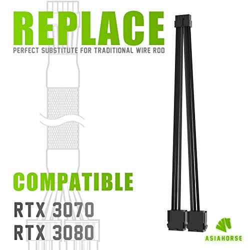 Asiahorse RTX 3.0 Series 12pin to Dual 8p Extension Cable PCIe Molex MicroFit 3.0 Connector for