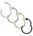 FIBO STEEL 4 Pcs 16G Stainless Steel Septum Piercing Nose Rings Hoop Ear Piercing,8-12MM