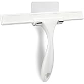 SetSail Squeegee for Shower Glass Door, 10 Inches, White | Stainless Steel Squeegee for Shower Glass Door, All-Purpose Window Squeegee for Shower Mirror Bathroom Car Window Cleaning