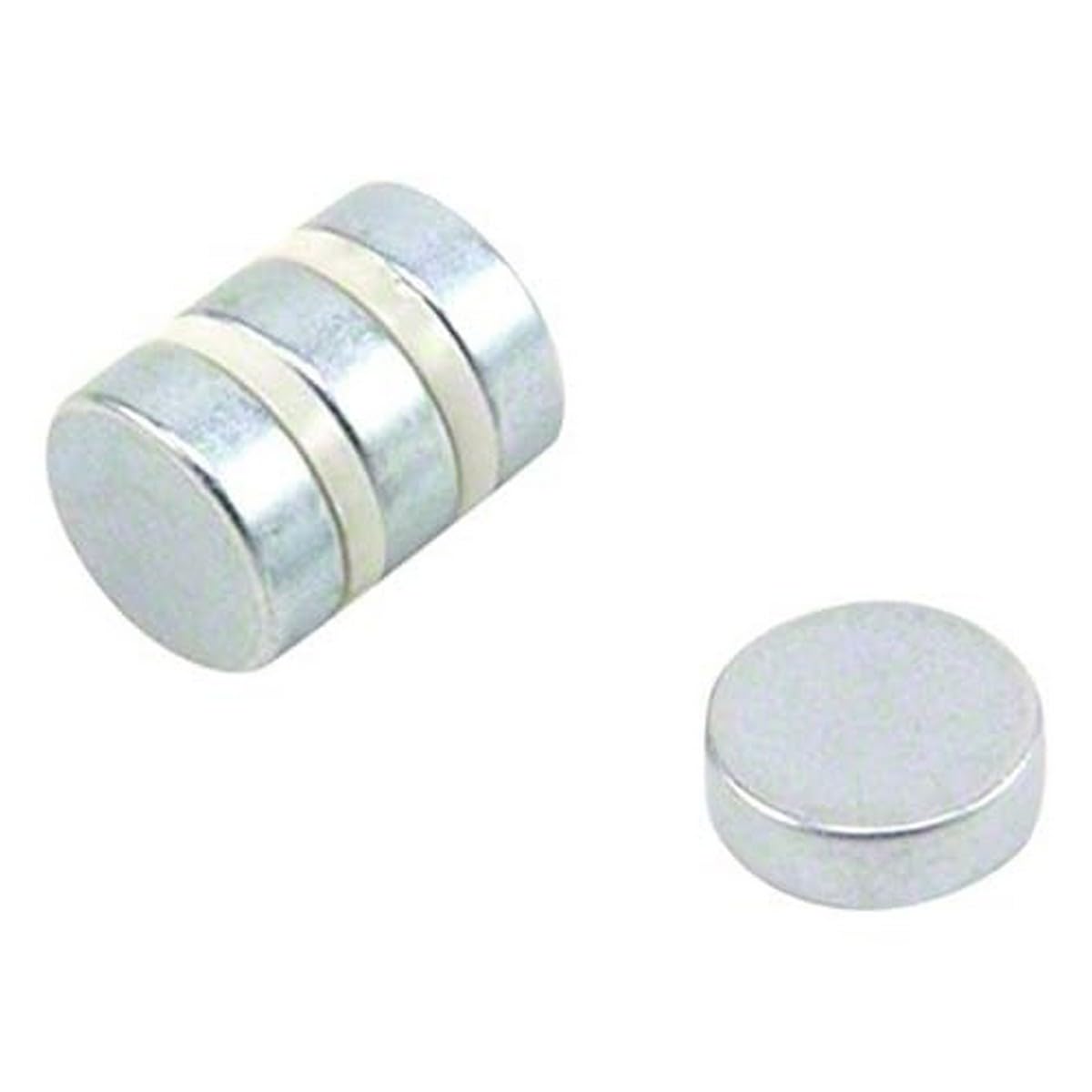 Zinc Plated N42 Neodymium Magnet for Arts, Crafts, Model Making, DIY, Hobbies, Office and Home - 15mm dia x 5mm thick - 5.4kg Pull - Pack of 4