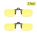 Cyxus (2 Pack) Clip-on [Blue Light Filter] Glasses SET, Anti Eye Strain Block UV Better Sleep Unisex (Mens/Womens) Computer Reading Eyewear