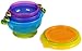 Best Baby Bowls, Spill Proof, Stay Put Suction Bowls with Seal-Easy Lids Stack Easy For Storage Gift Set of 3 Colorful Sizes Perfect for Babies & Toddlers BPA Free —Kiddero