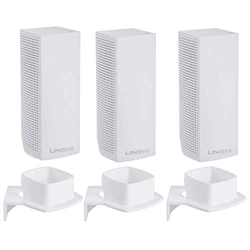 Koroao Wall Mount Holder for Linksys Velop Tri-Band Whole Home WiFi Mesh System, Linksys WHW0303 Velop Mesh Router (3PACK)
