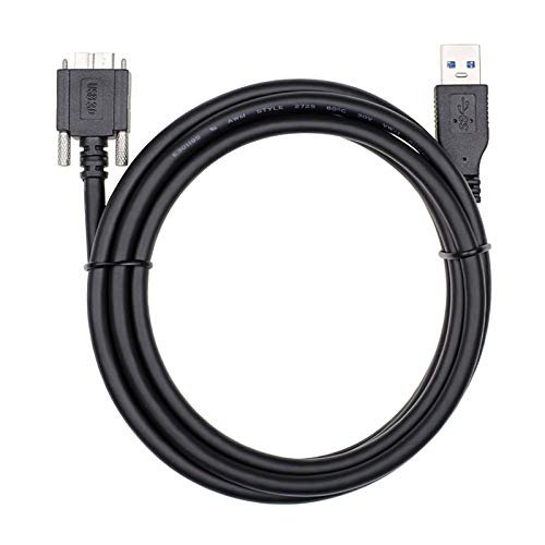 Cablecc 120cm USB 3.0 A Type Cable Male to Micro USB 3.0 B Male with Mount Panel Screws for Hard Disk Mobile Phone