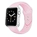 iGK Sport Band Compatible for Apple Watch 42mm, Soft Silicone Sport Strap Replacement Bands Compatible for iWatch Apple Watch Series 3, Series 2, Series 1 42mm Pink Sand Large