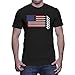 HAASE UNLIMITED Mens American Flag Made with Hockey Sticks and Puck T-shirt